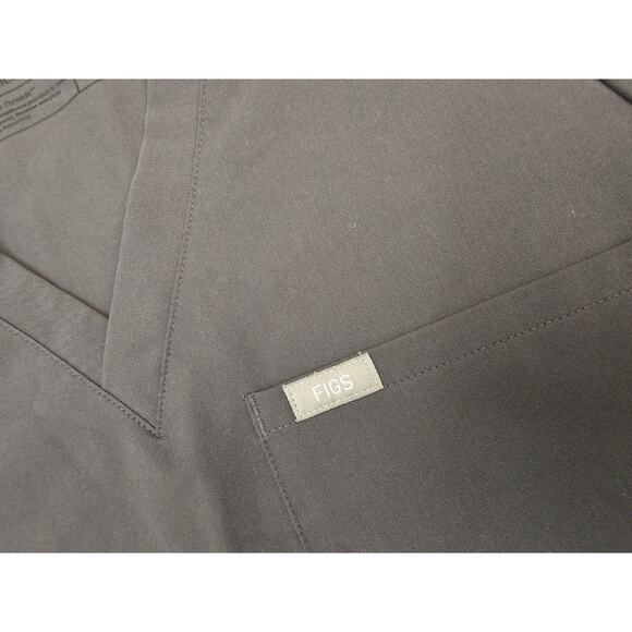 FIGS Shirt Womens Small Gray Heathered Pocket Scrub Top FW1000 V-Neck - Picture 8 of 8